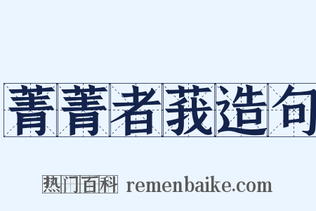 菁菁者莪造句是什么意思的图片